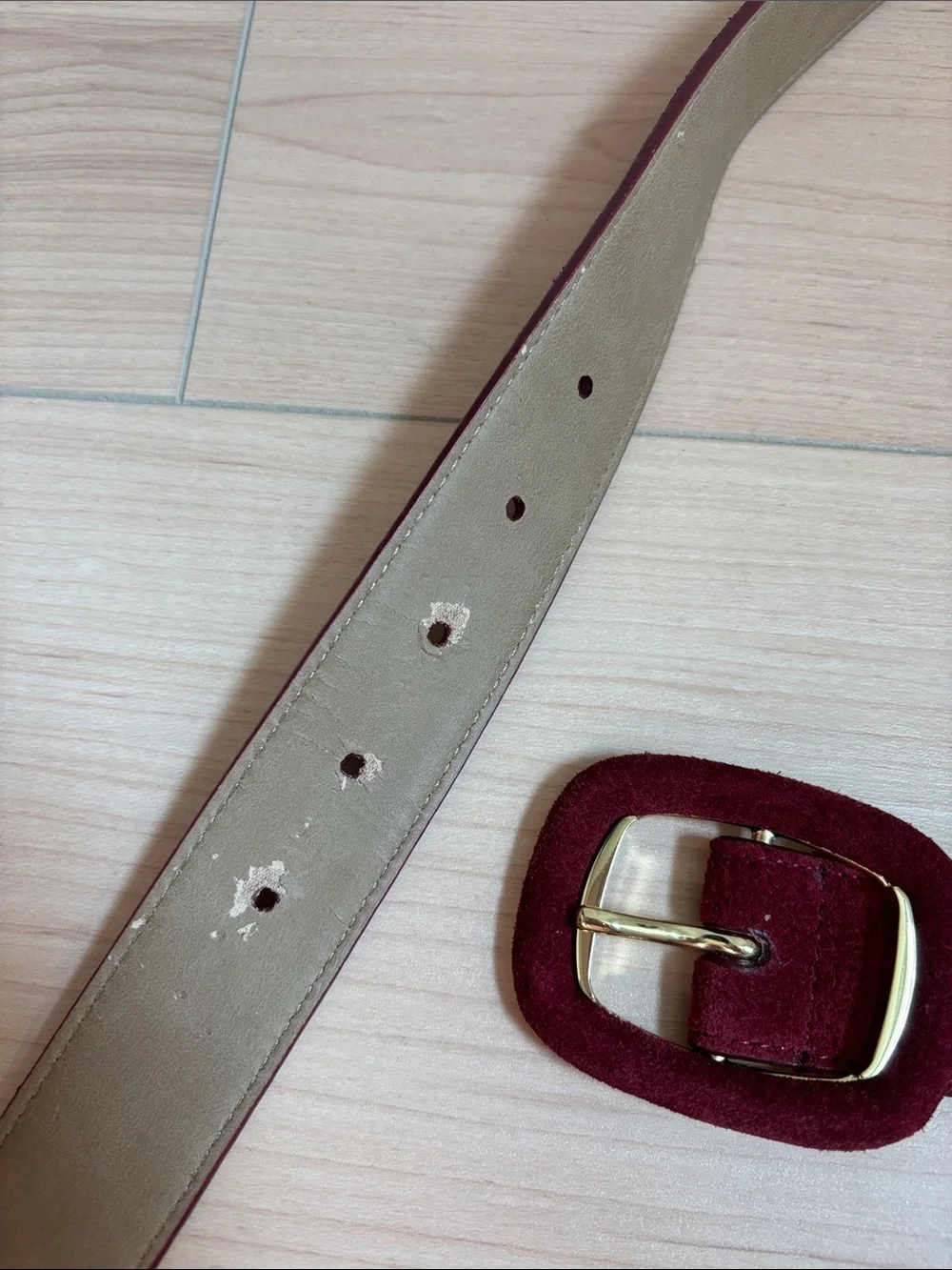 Talbots red leather